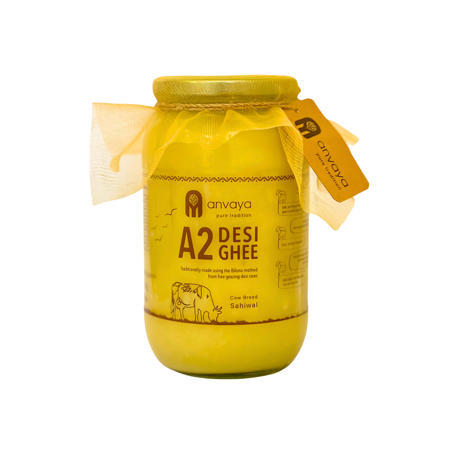 A2 Desi Cow Ghee – Bilona Made (1L)