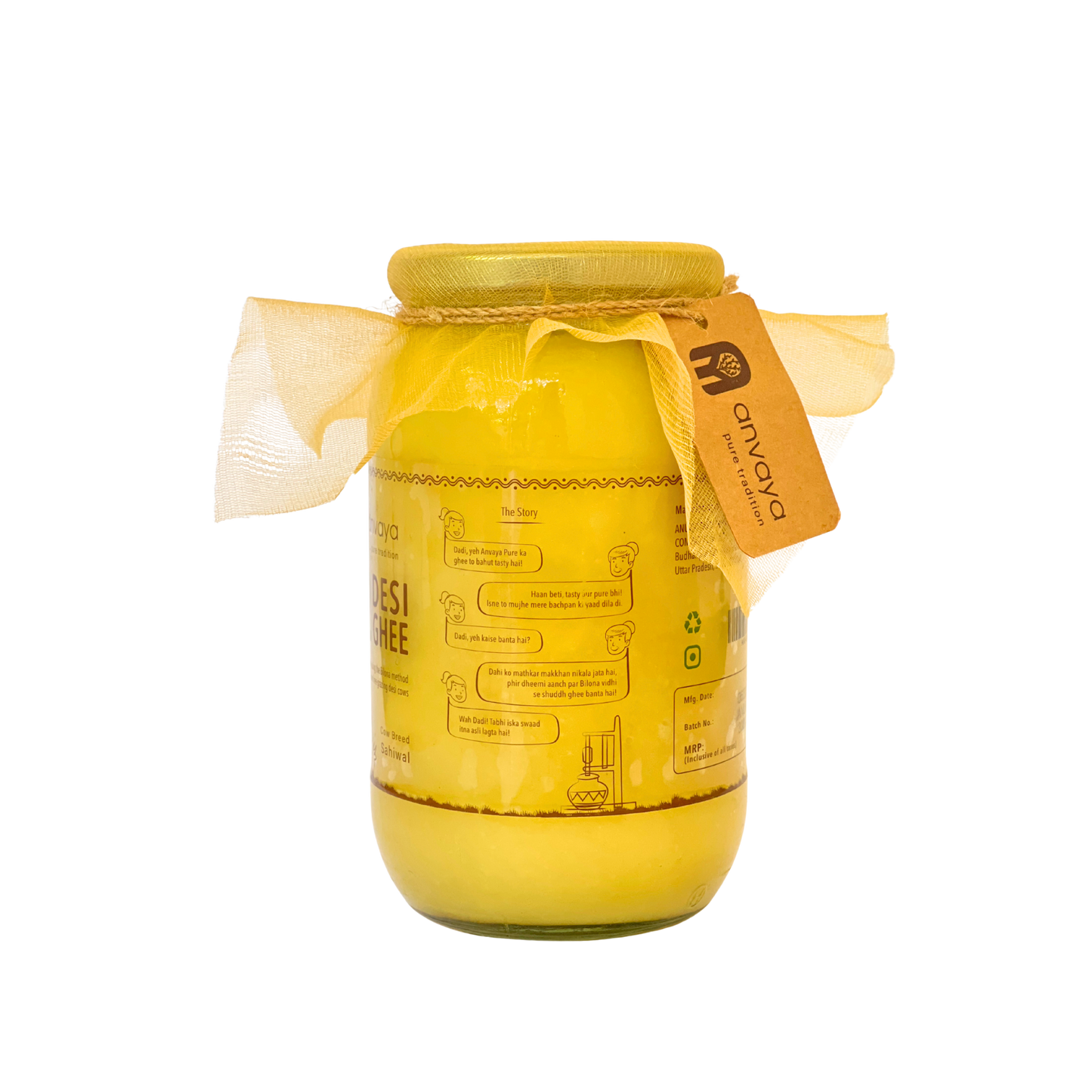 A2 Desi Cow Ghee – Bilona Made (1L)