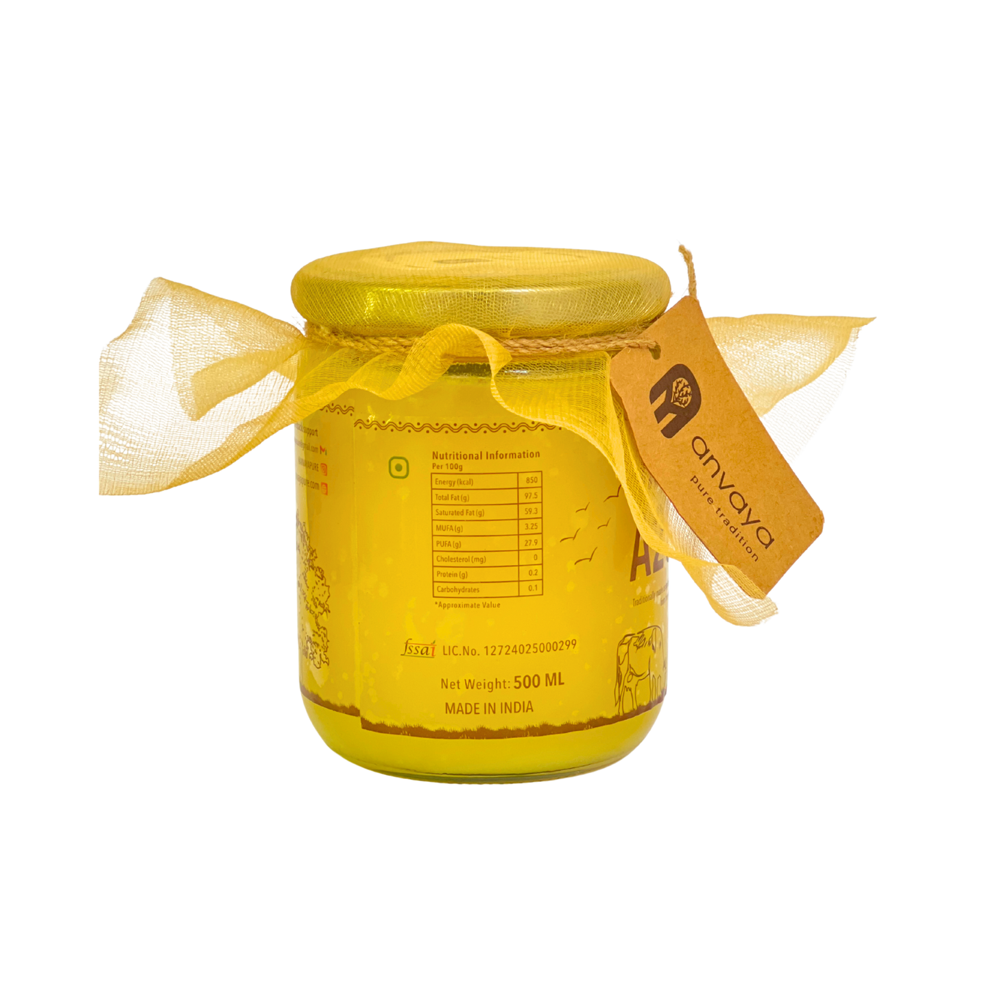 A2 Desi Cow Ghee – Bilona Made (500 ML)