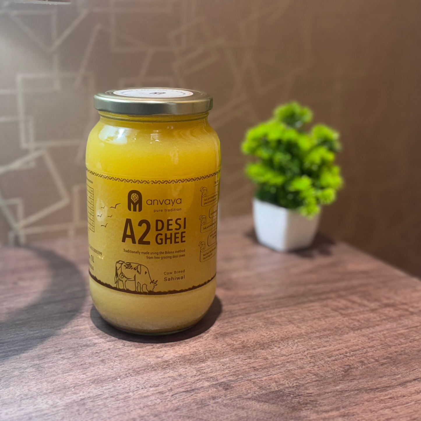 A2 Desi Cow Ghee – Bilona Made (1L)